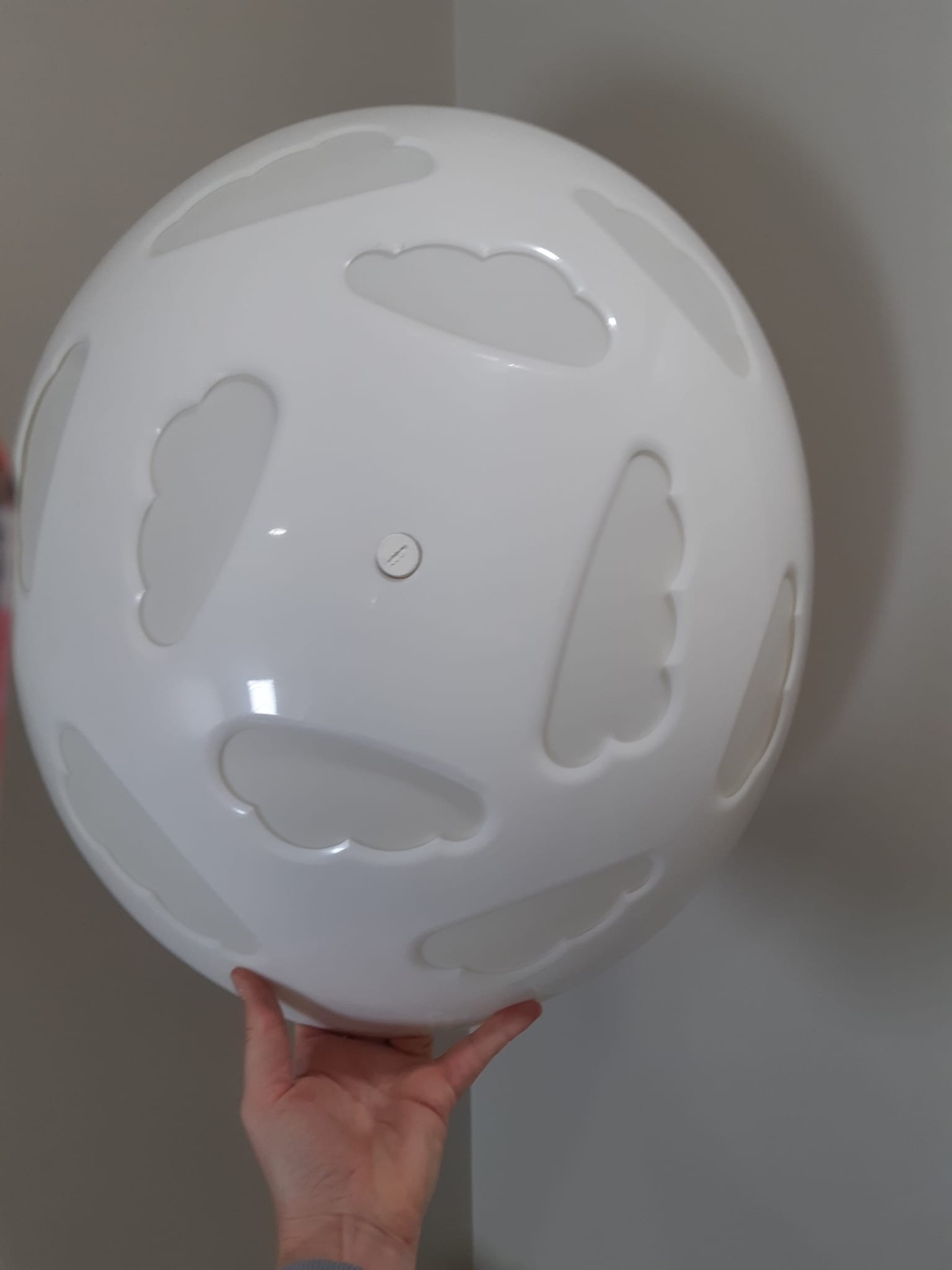 Vintage IKEA Sköjig White Cloud Cutout Ceiling Lamp